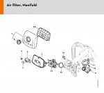 Stihl MS 194 T Gasoline Chainsaw Spare Parts